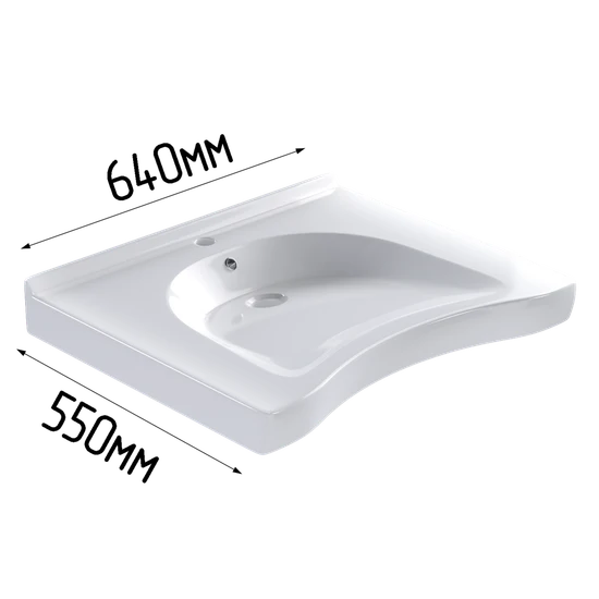 Раковина для инвалидов с габаритами