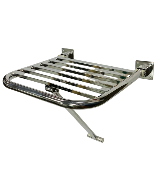 Откидное сиденье для душа усиленное с упором в пол