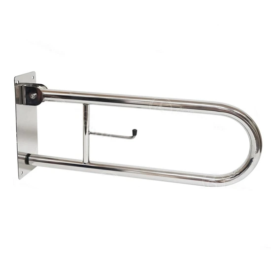 Поручень для туалета с настенным креплением с бумагодержателем для инвалидов