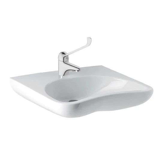 Раковина для МГН с изогнутой формой и отверстием под смеситель