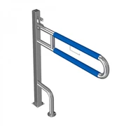 Поручень Р-образный с накладками откидной для туалета для инвалидов