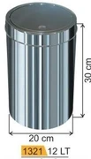 Урна напольная 12 л с поворотной крышкой