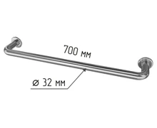 Поручень настенный прямой с габаритами