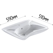 Раковина для МГН  с габаритами