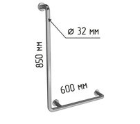 Поручень настенный L-образный с габаритами