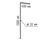 Поручень г-образный для туалета для инвалидов с габаритами
