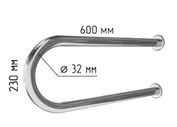 Поручень U-образный для инвалидов с габаритами