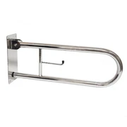 Поручень для туалета с настенным креплением с бумагодержателем для инвалидов