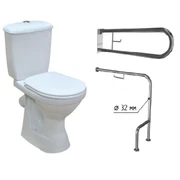 Унитаз с поручнями по ГОСТ