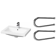 Раковина с поручнями U-образными для инвалидов