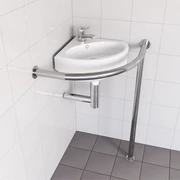 Поручень универсальный с угловой раковиной и смесителем