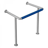Поручень на стойках с ПВХ накладкой для раковины для инвалидов