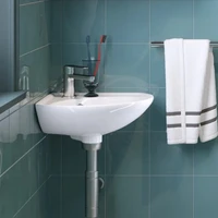 Раковина угловая для инвалидов с гофрой