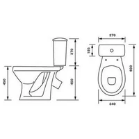 Схема унитаза для инвалидов по нормам СП