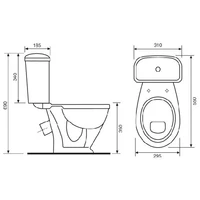 Схема унитаза детского для инвалидов