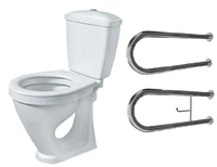 Унитаз детский с двумя поручнями по ГОСТ для инвалидов