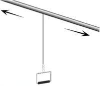 Штанга потолочная с ручкой для МГН
