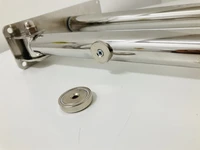 Поручень настенный откидной по ГОСТ для туалета для инвалидов вид снизу