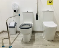 Унитаз для инвалидов по нормам СП с поручнем