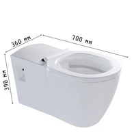 Унитаз подвесной для инвалидов с габаритами