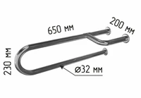 Поручень для инвалидов трехопорный левый с габаритами