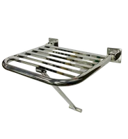 Откидное сиденье для душа усиленное с упором в пол