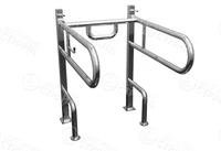 Поручень к унитазу с опорой для спины и рук для инвалидов вид с права