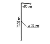 Поручень г-образный для туалета для инвалидов с габаритами