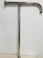 Поручень Т-образный напольно-пристенный у стены вид сбоку