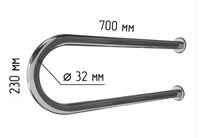 Поручень для туалета с настенным креплением откидного типа U-образный с габаритами
