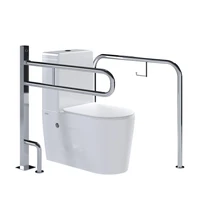 Поручень Р-образный и унитаз для инвалидов