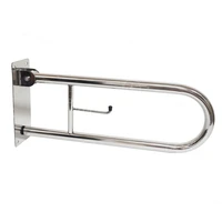 Поручень для туалета с настенным креплением с бумагодержателем для инвалидов