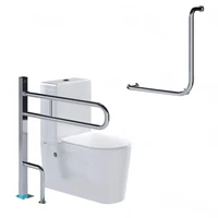 Унитаз с двумя поручнями для инвалидов