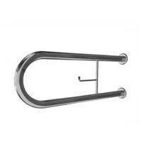 Поручень для туалета с настенным креплением откидного типа с бумагодержателем