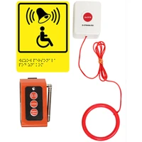 Система вызова помощи в санузел с кнопкой со шнурком