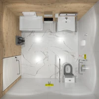 Схема расположения оборудования для санузла