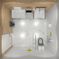 Схема расположения оборудования для санузла