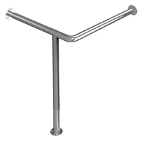 Поручень на стойке угловой для раковины для инвалидов левый
