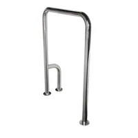 Поручень стационарный П-образный напольный для санузла для инвалидов правый