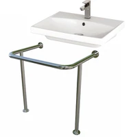 Раковина с опорным поручнем для инвалидов