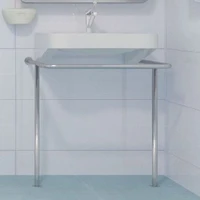 Вариант установки раковины с опорным поручнем для инвалидов